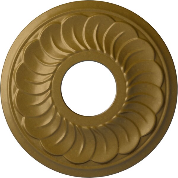 Ekena Millwork Blackthorn Ceiling Medallion (Fits Canopies up to 4 7/8"), 11 3/4"OD x 3 5/8"ID x 1"P, Gold CM11BLGLS - main